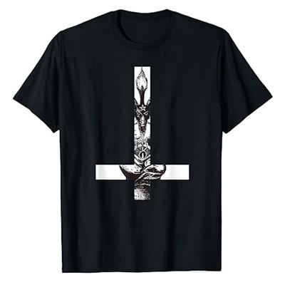 Baphomet ist mein Geisttier Satan Schwarz Kult Shirt T-Shirt Satanische Kleidung T-Shirt Geniales Artcile Bekleidung Anbeter,Atheist Top