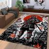 Samurai Spirits Large Carpet for Living Room Creative Retro Oriental Doormat Carpet  Bedroom Home Decor Non-slip Floor Play Mat