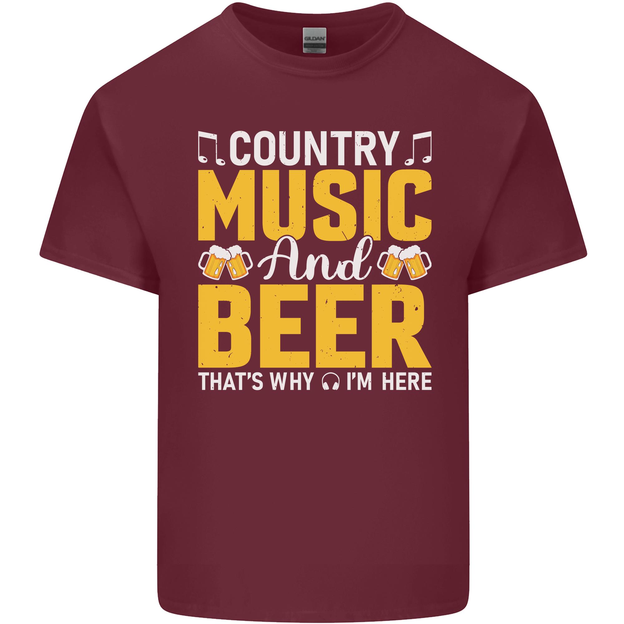 Country Music Beer Thats Why Im Here Unisexs Light Cotton TShirt S