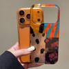 Capa de Celular Coreana Quatro Cores Padrão Leopardo Casal para iphone 17 Pro Max 16 14 7 Plus 16e 8 X XS 12 15 13 Pro 11 XR Capa