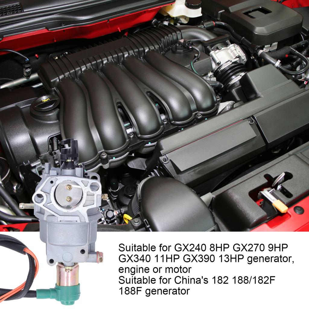 Carburetor, Mechanical Device for Gasoline and Mixture, with Resistant ABS Rubber Aluminum Alloy Material, for GX240 GX270 GX340 GX390 Genera