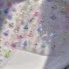2024 Crystal Diamond Snowflake Nail Stickers - Christmas Tree & Snowman Designs