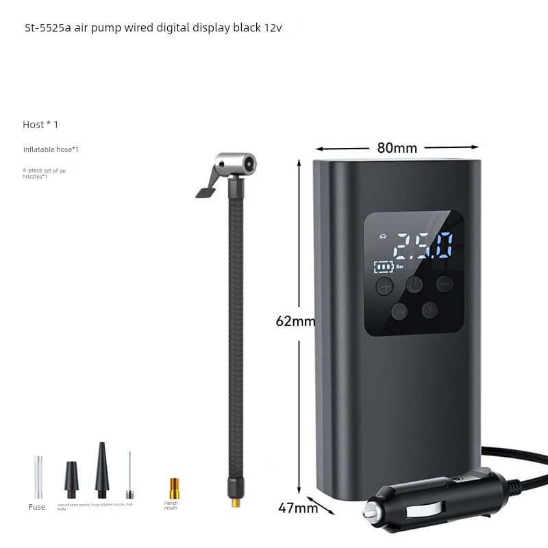 

Mini Portable Bicycle Pump Handheld Electric Car Tire Wireless Charging Car Air Pump Car cigarette lighter plug-in model
