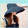 Chic And Trendy Wide Brim Fisherman's Hat For Women With Sun Protection Feature