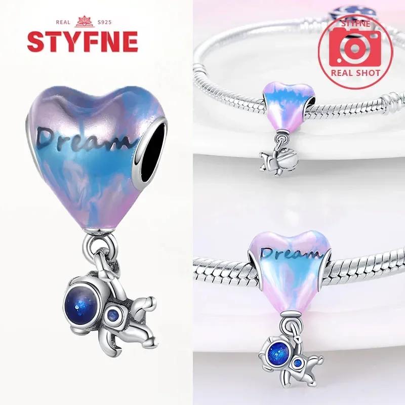 copper Astronaut Spaceship Space Collection Charm Bead Charms Bead Charms Compatible With Authentic Bracelets for Women Do It Yourself Jewellery Gift