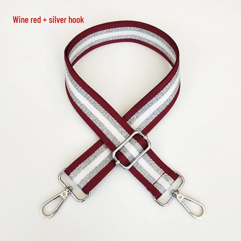 Adjustable 3.8cm Striped Nylon Crossbody Shoulder Strap for Women's Bag Replacement