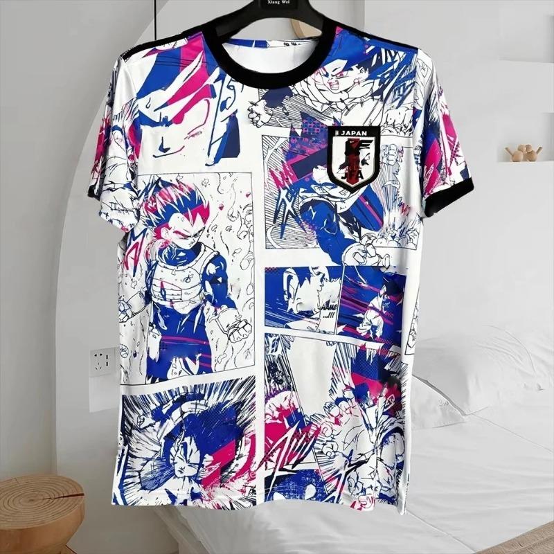 2026 Summer Dragon Ball Retro Fitness T-shirt Men's Oversized 3D Printed Short-sleeved Family Unisex Children's Sports Shirt