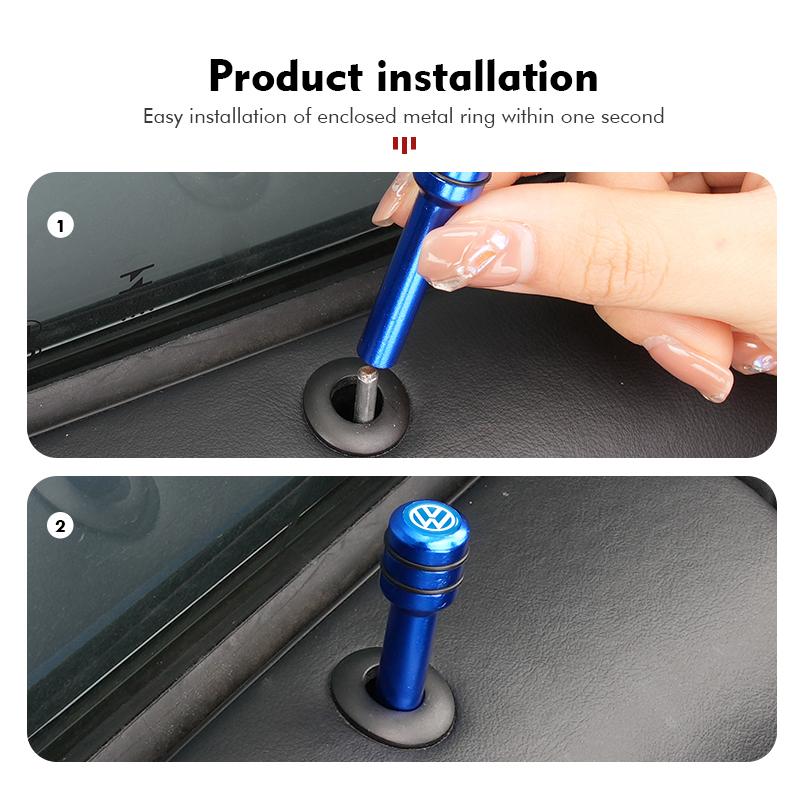 T27Car Door Lock Pin Knob Pull Security Insurance Accessories For Volkswagen VW Scirocco Passat Polo B5 B6 B7 CC Tiguan Sharan