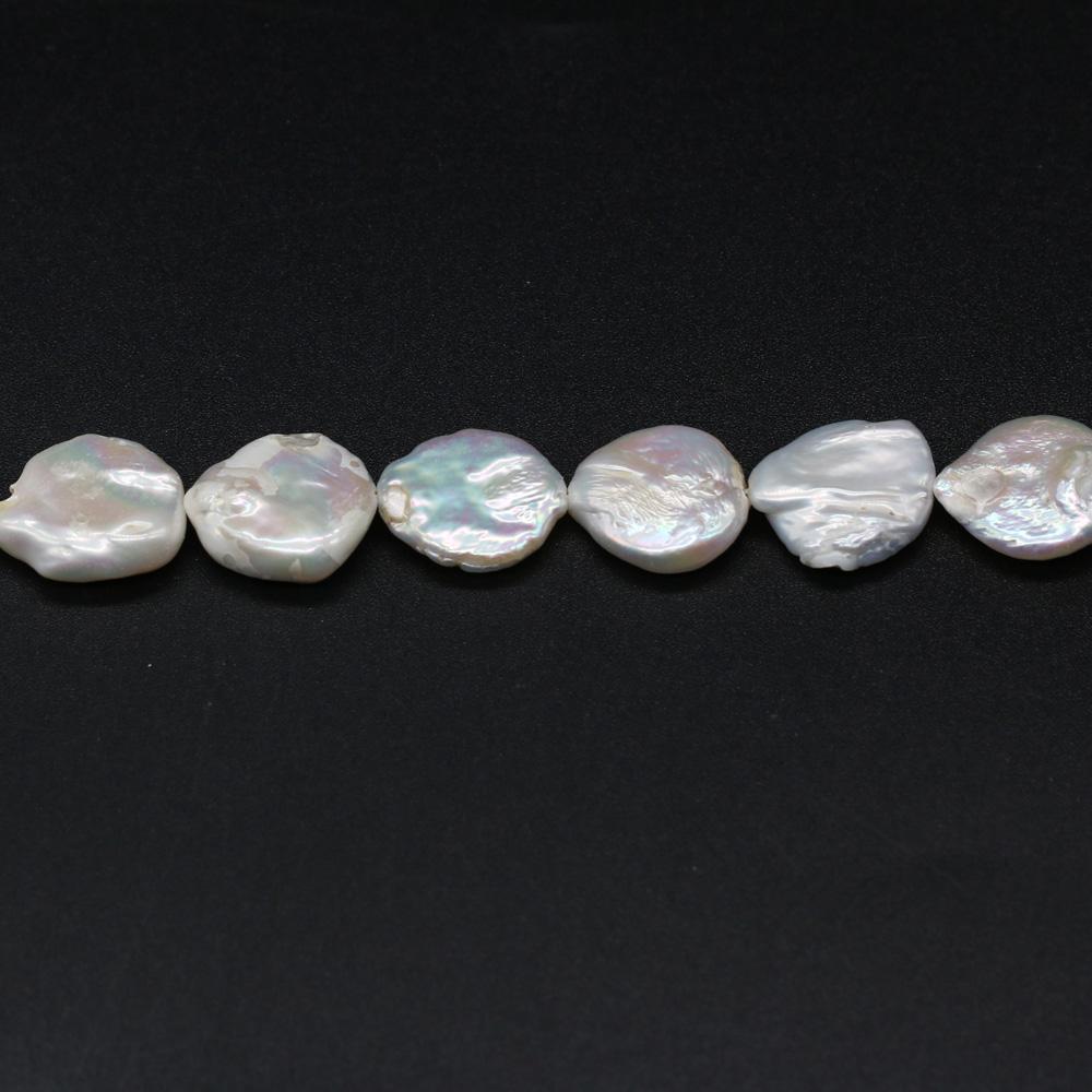 1String, Baroque Shape Pearls, White Natural Freshwater Pearl Beads, 16-17 Mm, for DIY Necklace Bracelet Accessories, Jewelry Making, 36cm
