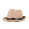 Hat autumn and winter pure wool top hat woolen retro French British jazz hat rolled edge felt hat