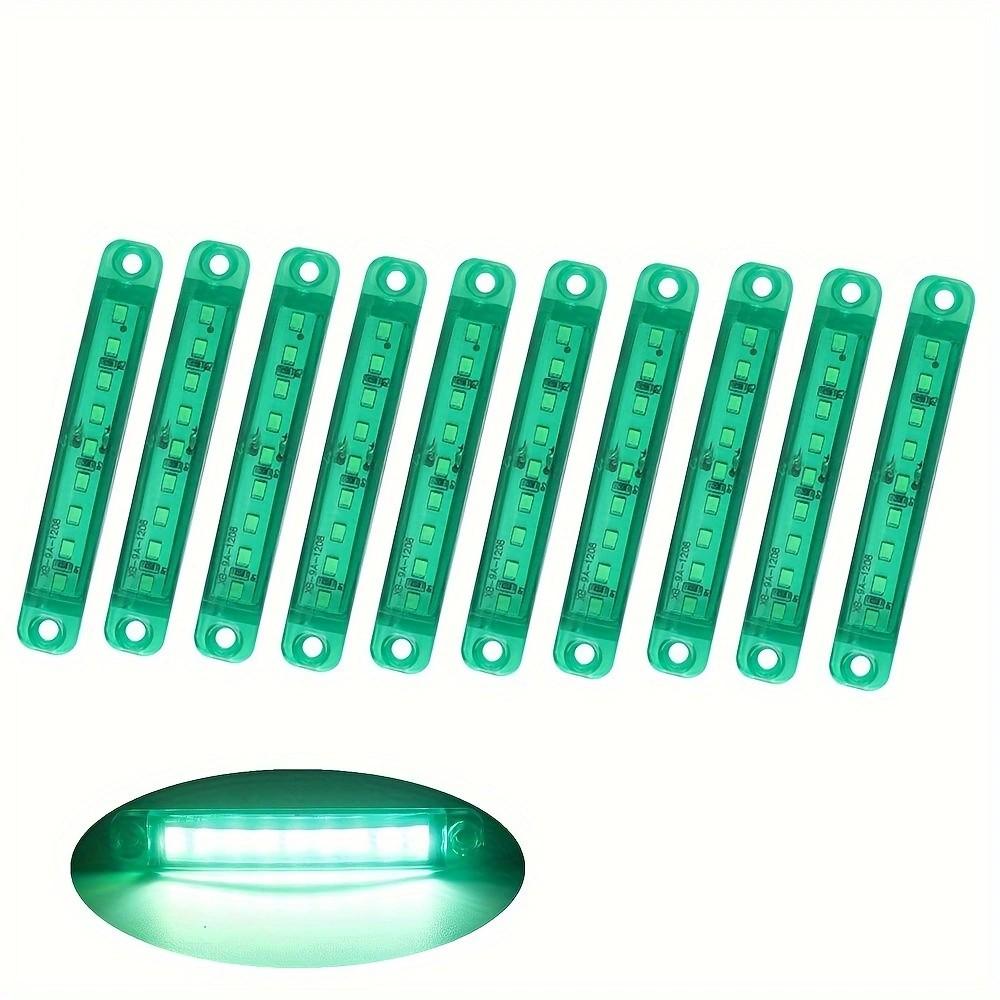 10pcs White/Red/Blue/Yellow/Green 9 LED Side Marker Indicators Clearance Lights Tail Rear Turn Bus Boat Truck Bus 12v DC