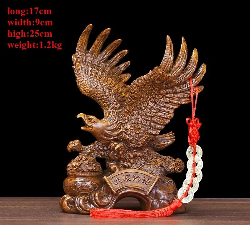 Feng Shui Resin Animal Eagle Grand Display Ornaments Company Desk Study Living Room Decor