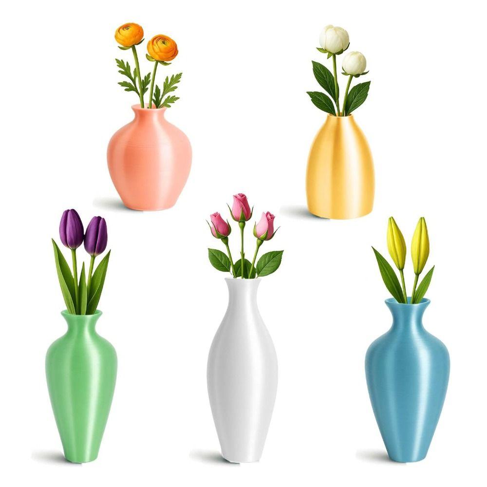 5 stk DIY Mini Vase Magneter for Kjøleskap Moderne Kjøleskapsmagneter Vase Kjøleskapsdekorasjon