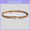 Elegant Womens Faux Leather Belt With Double Loop Buckle For Office And Casual Wear