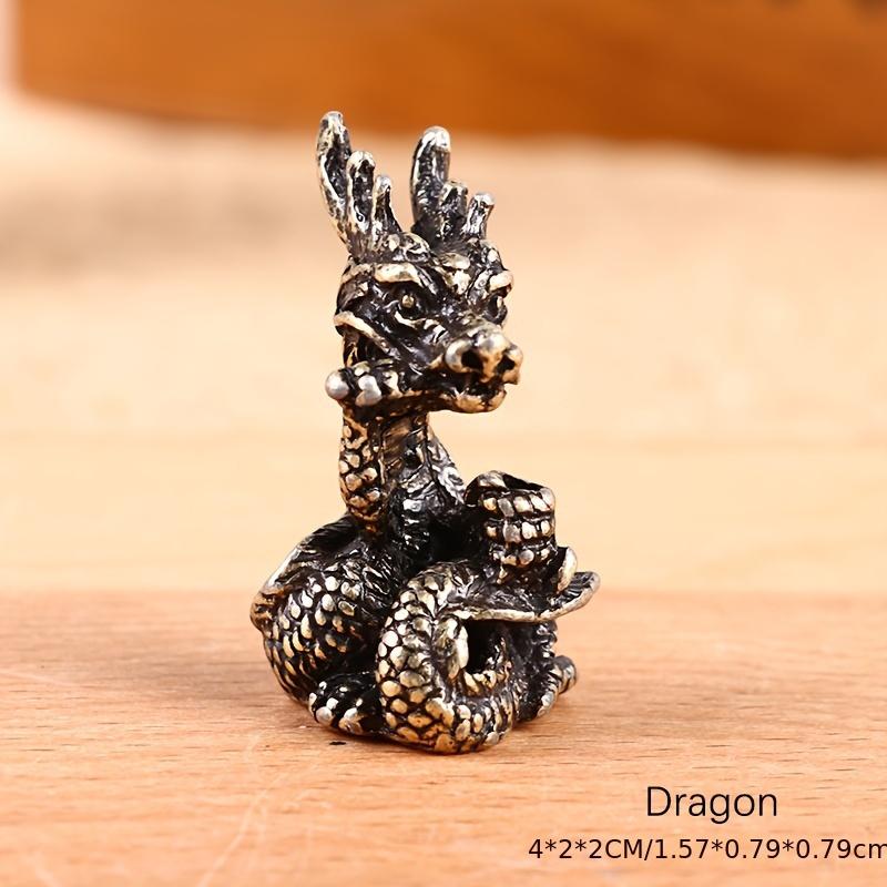 

Мини Размер Латунь Бронза Медь Китайские Животные 12 Знаков Зодиака Фигурки Подставка для Благовоний Декоративная для Офисного Стола dragon