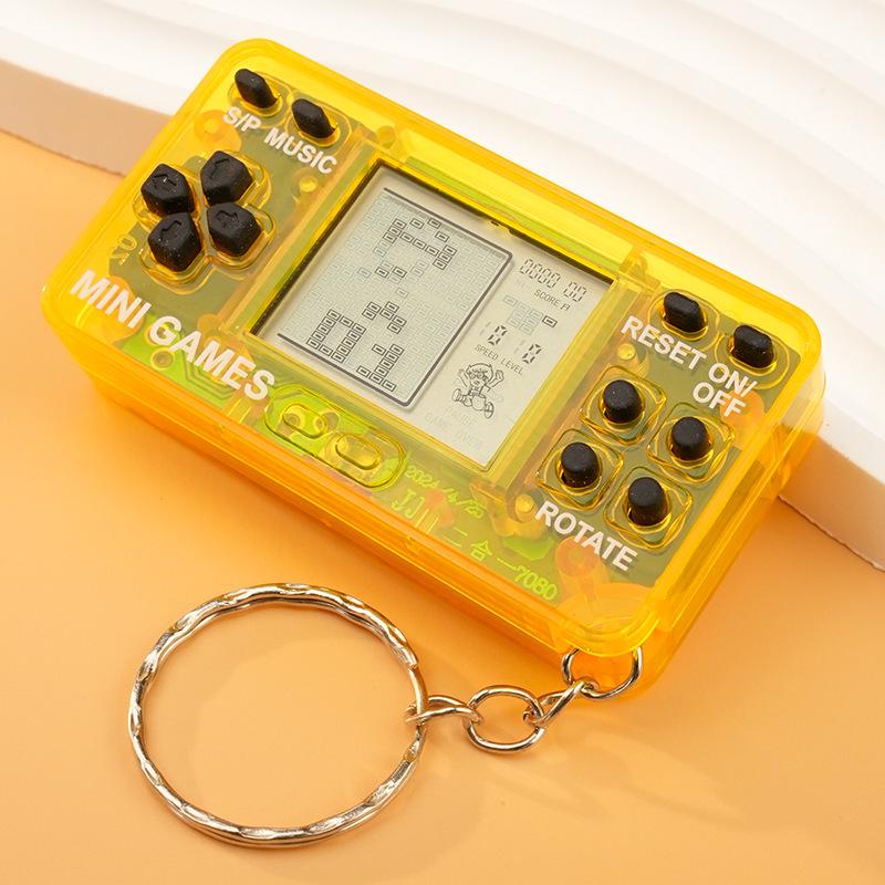 Mini Tetris Classic Handheld Game Console Keychain Toy