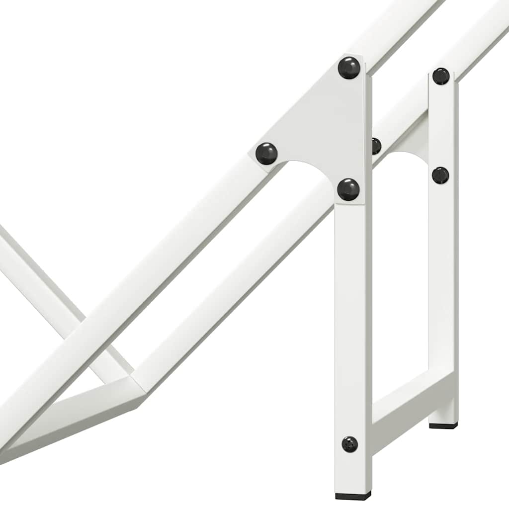 Firewood Rack White 60 x 25 x 60 cm Cold Rolled Steel