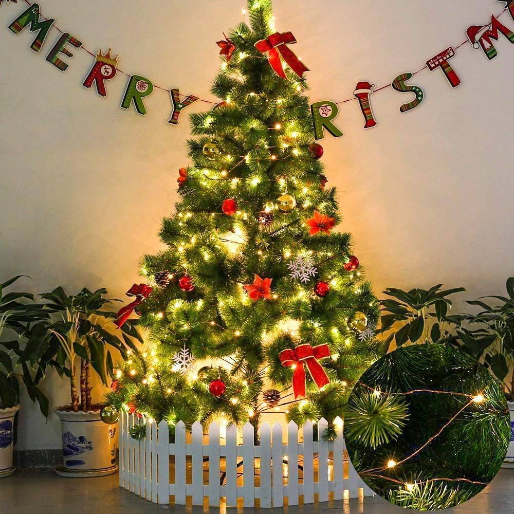 USB 30M 8 Function Copper String Lights LED Fairy Lights Living Room Bedroom Holiday Decoration Lights