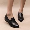 Pumps Women Autumn New Round Toe Pumps Loafers Single Shoes Zipper PU Leather Simple and Comfortable Women's Shoes