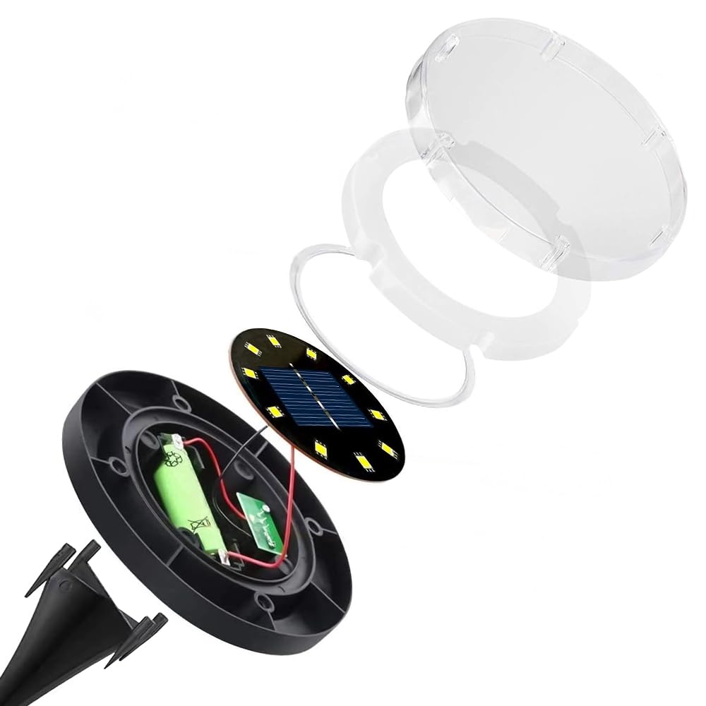 Solarleuchten für Außengarten 12 Automatische Licht Solarboden IP65 Hoch Solar Warmes Licht für und Terrassen von - LEDs, Solarbetrieben, Licht-An, Sensor,