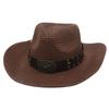 New Summer Men'S And Women'S Gender-Neutral Sunshade Straw Hat Outdoor Seaside Sun Hat Straw Panama Top Hat