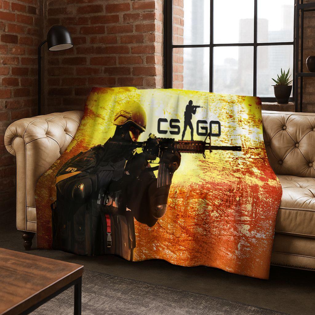 26 Style CS GO Game Counter Strike Gamer Flannel Blanket,Warm and Cozy Soft Throw Blanket for Home Bedroom Bed Sofa Cover Gift