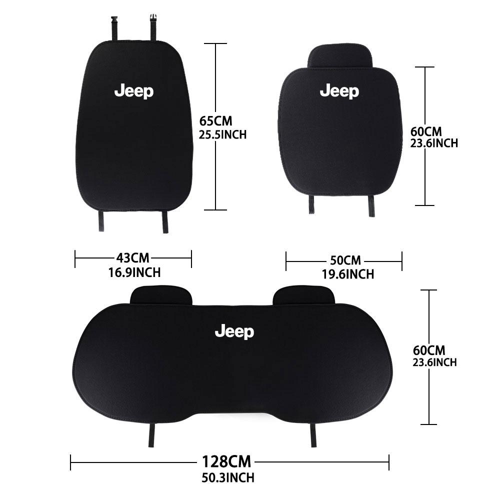 Car Seat Cover Front Backrest Rear Seat Pad Cushion Chair Mat For Jeep Renegade Compass Wrangler Grand Cherokee Trail Patriot JK