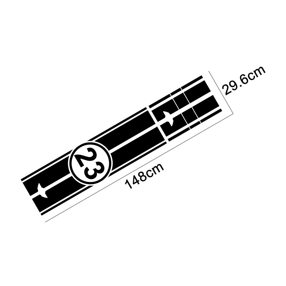 Adesivos de Números 23 para Capô, Motor, Porta-malas Traseiro de Carro Para Mini Cooper One d Clubman F54 F55 F56 F60 R56 R60 R61 Acessórios de Carro