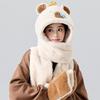 Furry Capybara Hat for Cycling and Running Sport Thicken Capybara Gloves Thick