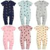 Korean Style Sleeveless Bamboo Infant Romper - Solid Color Summer Baby Onesie