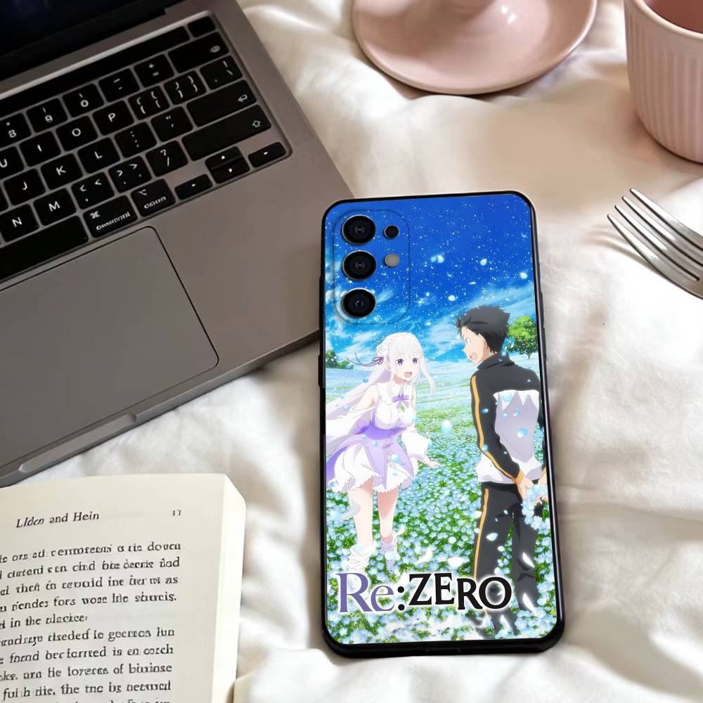 R-Re ZERO Starting Life in Another World Phone Case For Samsung S25,24,23,22,30,21,10,9,Ultra,Plus,Lite,FE,4,5 G Soft Black Case