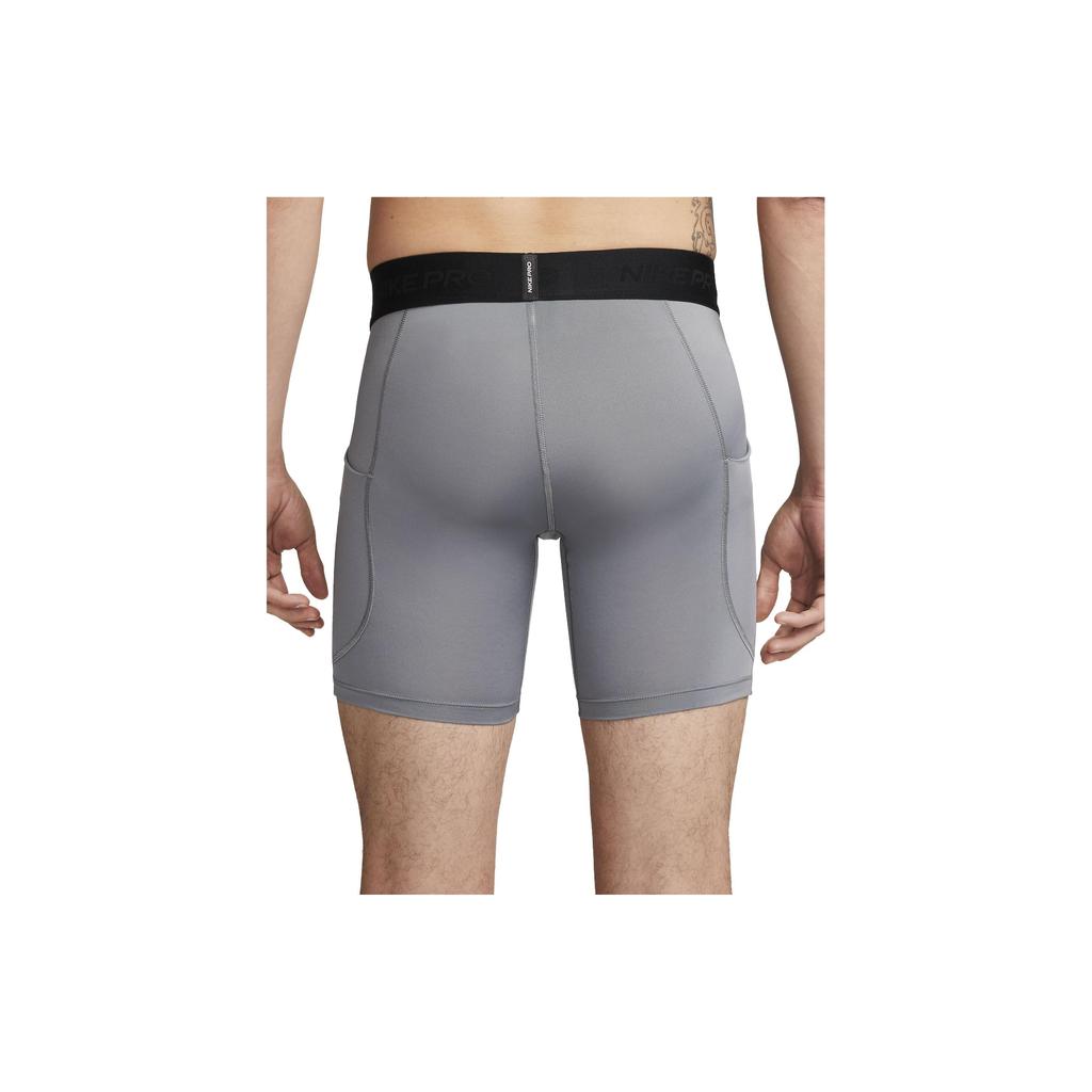 Nike Pro Logo Print Comfortable Slim Fit Breathable Sports Shorts Men Shorts Gray FB7958-084
