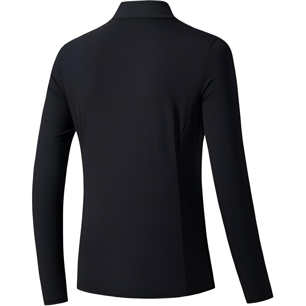 Anta Champion All-Weather Series Comfortable Casual Simple Solid Slim Moisture-Wicking Long Sleeve T-Shirt Women Tops Basic-Black 162520401-3