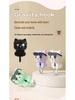 Rotating Black Cat Adhesive Wall Hook for Coats, Keys, and Hats - No-Drill Installation