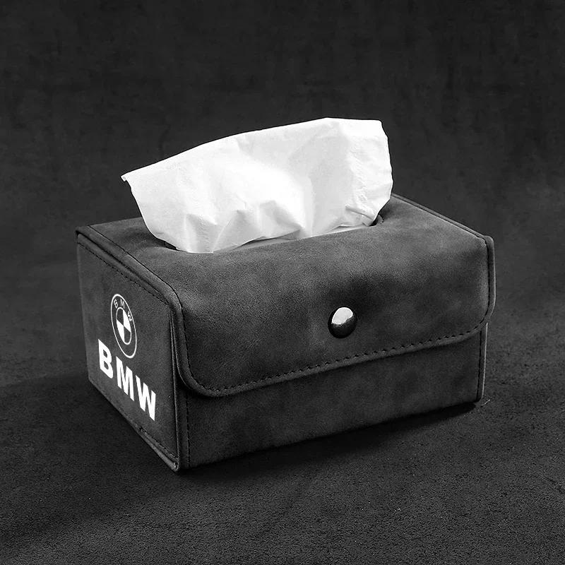Portable Car Tissue Box For BMW M M3 M5 F10 F30 F20 E28 E30 E34 E36 E39 E46 E91 Performance X1 X2 X5 Auto Goods Accessories