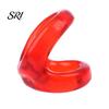 TPE Cock Ring Sperm Lock Ring, Adjustable Tightness Delay Double-Ring Couples Sex Waterproof Skin-Friendly Hypoallergenic Adult Toy for Vibrating