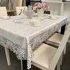 Europäische gestickte Tischdecke Polyester Jacquard Stoff Rechteckig Karomuster Spitze Ins Wind Zuhause Kaffeetisch Tischdecke