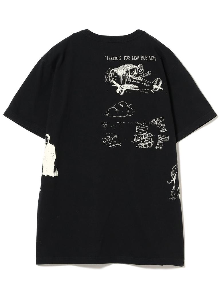 BEAMS BOY S/S TEE SUGAR CANE 1920s CARTOON T-SHIRT "AMONG OURSELVES" Women's BLACK S