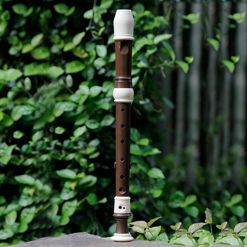 IRIN ABS Descant Recorder 8 Hole Baroque   Recorders Instrument Detachable with Finger Rest and Carrying Bag Classroom Wind Musical Instruments Co