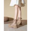 Thick-soled Martin Boots Women's New Summer Thin Leather Breathable Mesh Boots Niche Cool Boots Mesh Hollow Short Boots