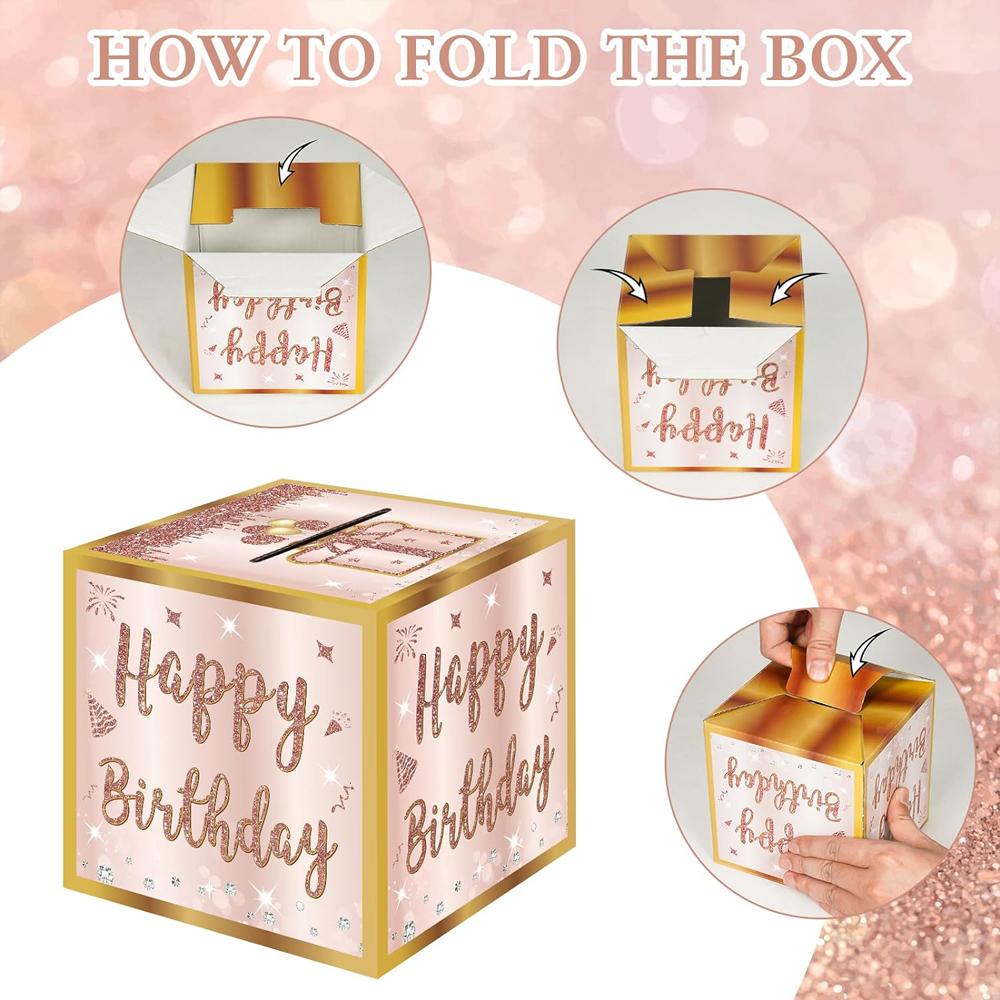 Money Box for Cash Pull  Happy Birthday Money Gift Box with Pull Out Card Surprise Box DIY Set for Women Men