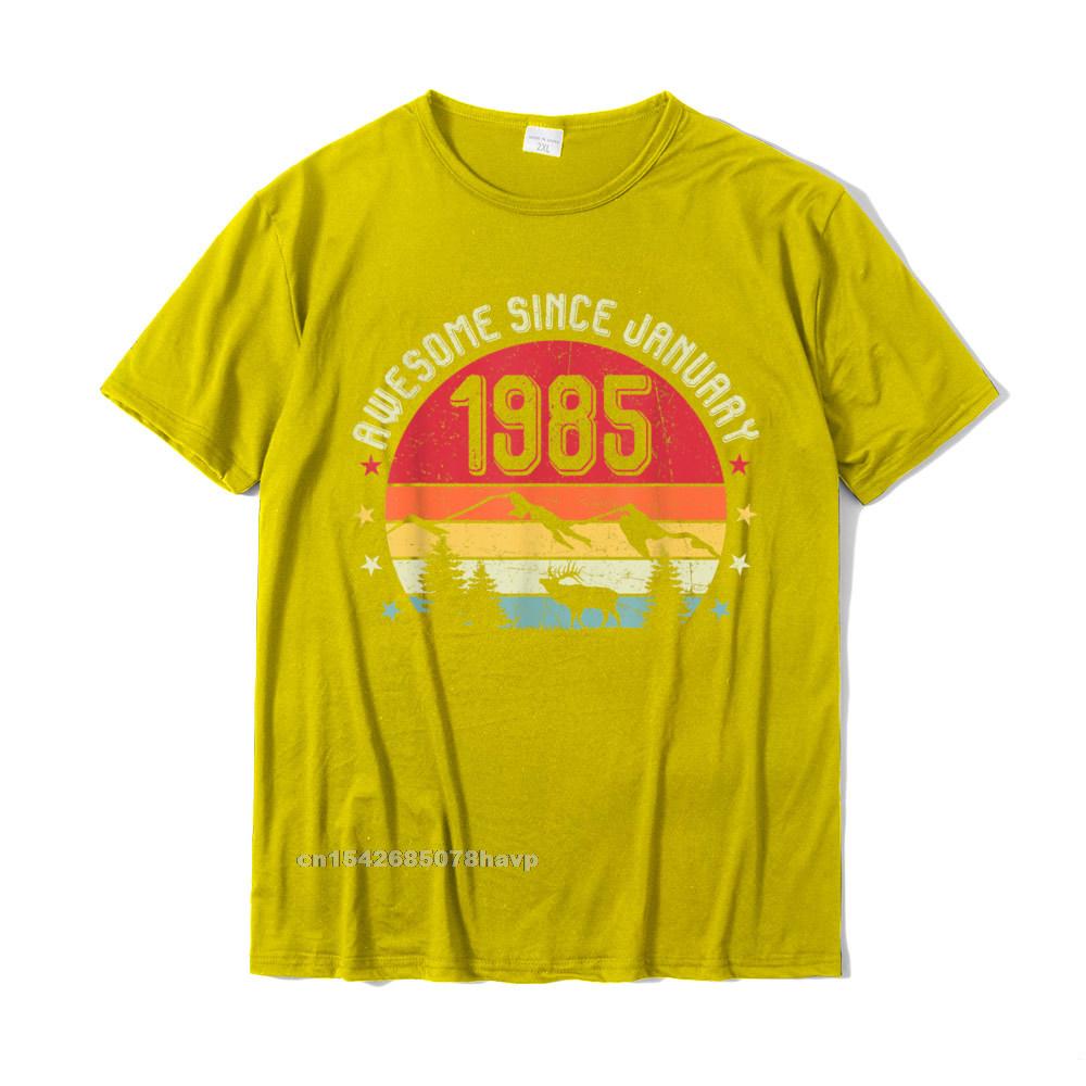 Awesome Since January 1985 Birthday Shirt Vintage Shirt TShirt Cotton Tees For Unisex Summer T Shirt Casual Retro