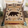 Wind Three-Piece Quilt Cover 3D Digital Printing Bedding Set Moon Bed Cover