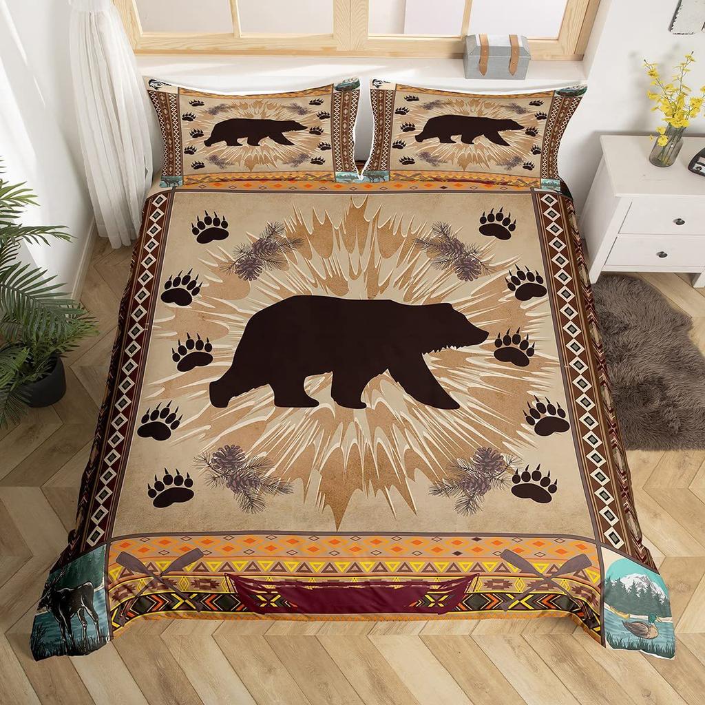 Wind Three-Piece Quilt Cover 3D Digital Printing Bedding Set Moon Bed Cover