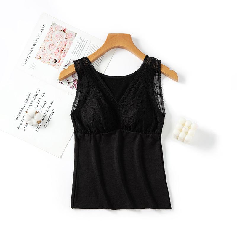 

Женский жилет из шелковой ленты Mulberry с нагрудной подкладкой, плюс бархат, теплый для осени/зимы M (under 120 catties) чёрный