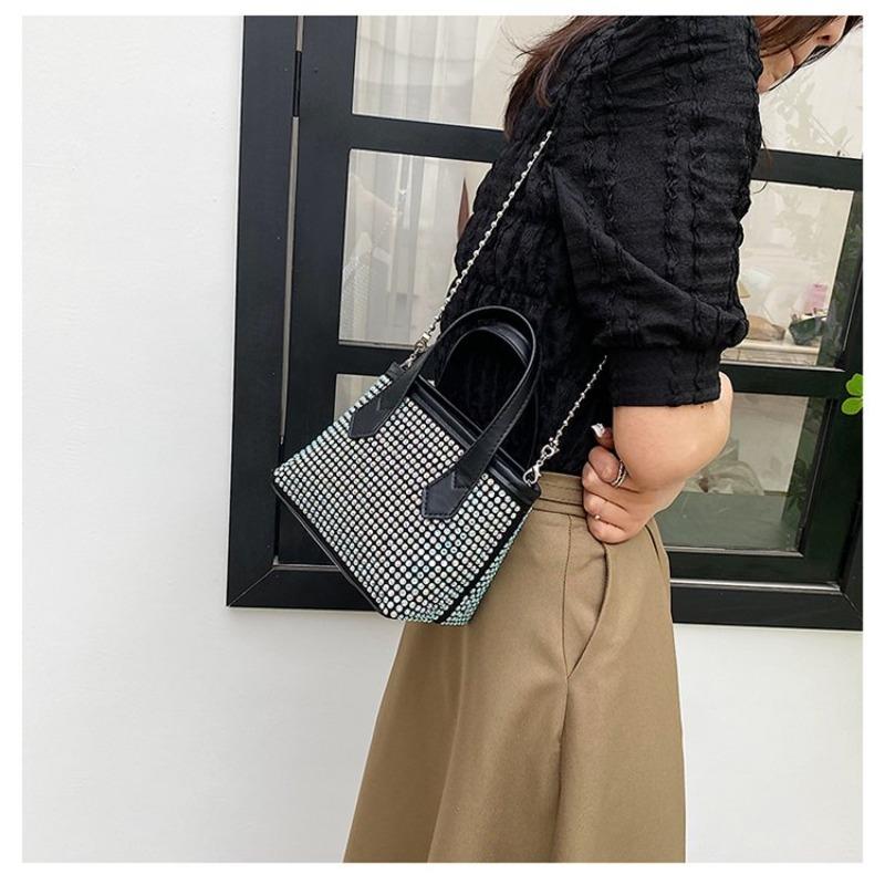 Genți de mână de designer de lux pentru femei, geantă cu lanț, geantă de umăr, geantă de mesager, vară 2022, genți crossbody cu incrustație de diamante din piele PU