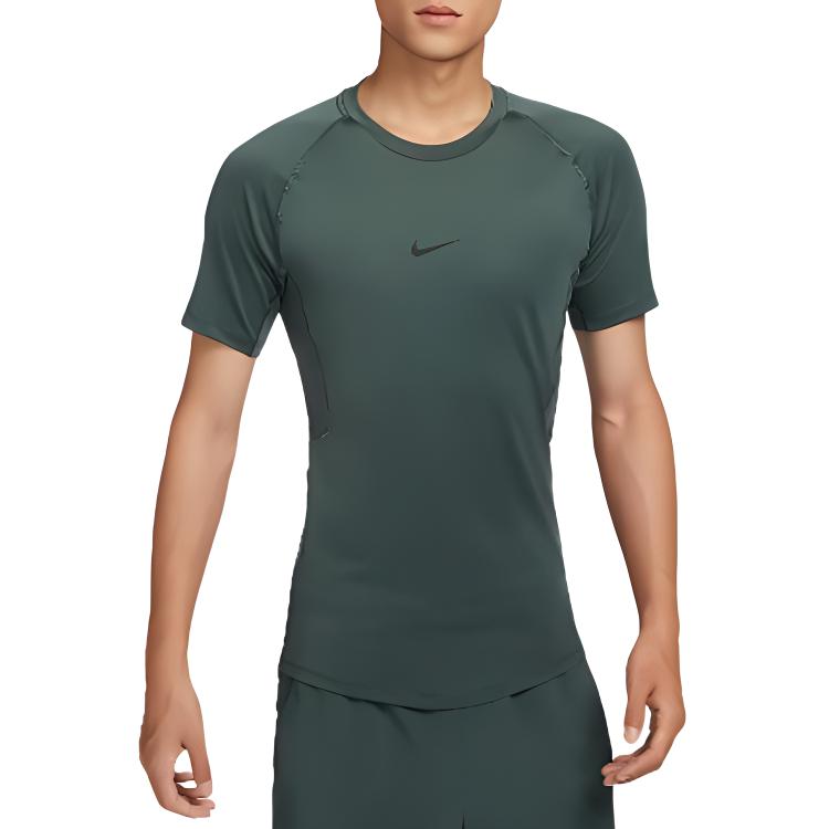 

Мужская футболка с коротким рукавом Nike Dri-FIT, дышащая, быстросохнущая, эластичная, топы, зеленая, черная FB7933-338 M