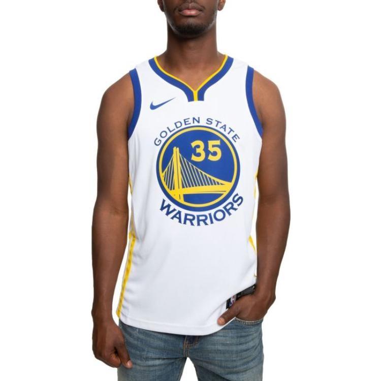 Nike NBA Kevin Durant Golden State Warriors Association Edition Swingman Jersey #35 Men's 864417-101