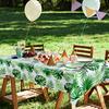 Hawaiian Party Disposable Tablecloth Palm Leaves Table Cover Hawaii Wedding Tropical Jungle Birthday Party Tableware Supplies