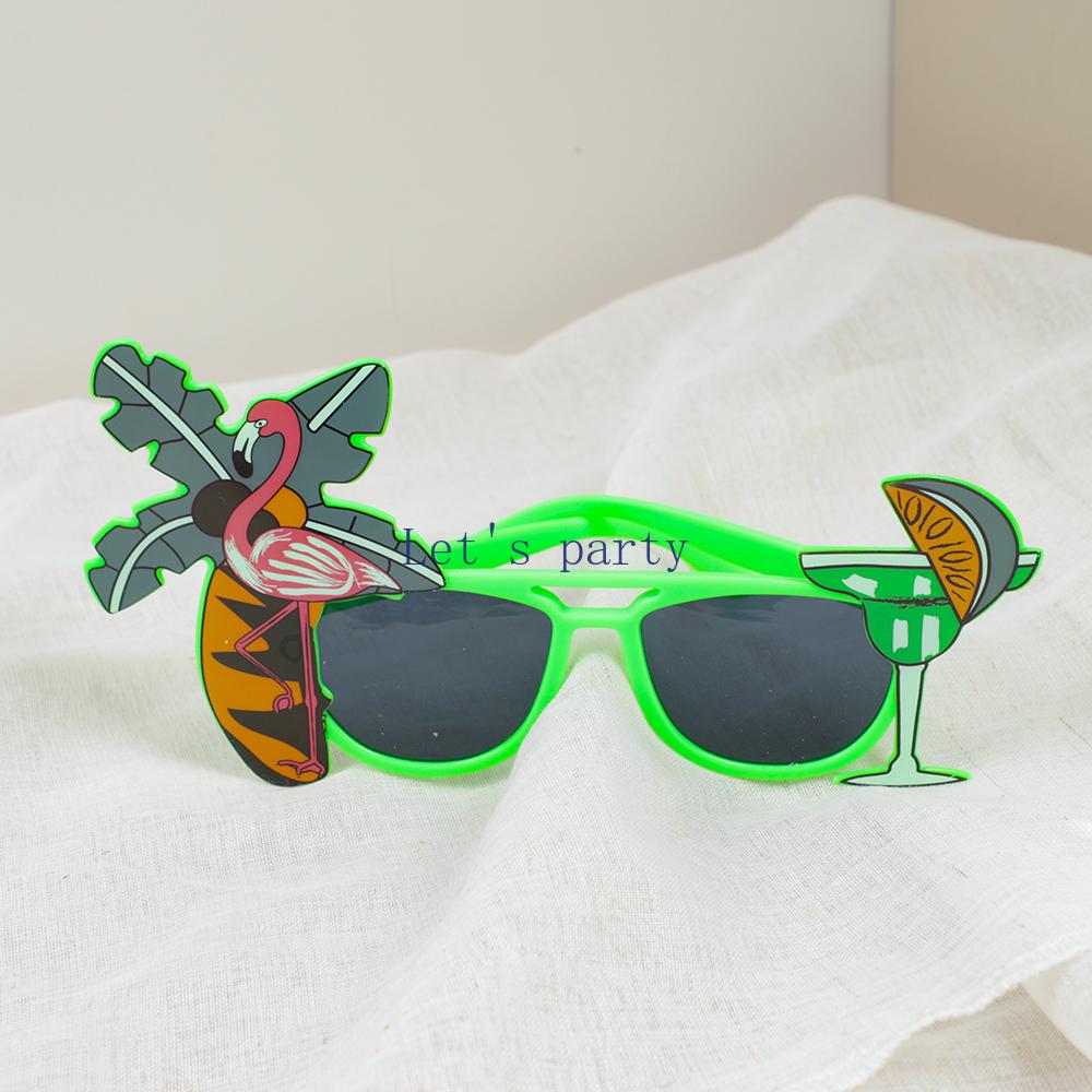 1Pcs Tropical Hawaii Theme Toucan Bird Flower Glasses Aloha Pineapple Sunglasses for Summer Beach Birthday Wedding Party Decor